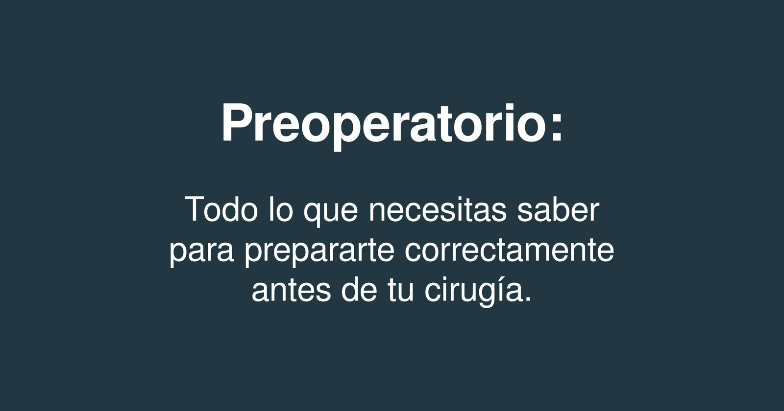 PREOPERATORIO